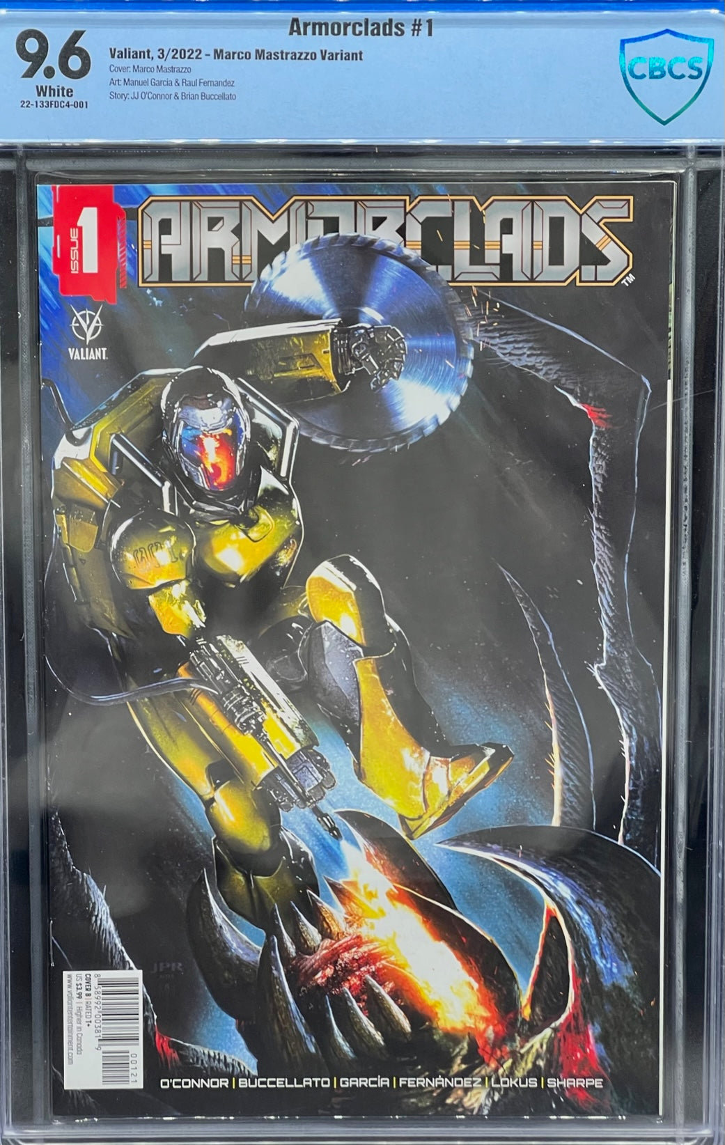 Armorclads #1 Marco Mastrazzo Variant CBCS 9.6 Blue Label