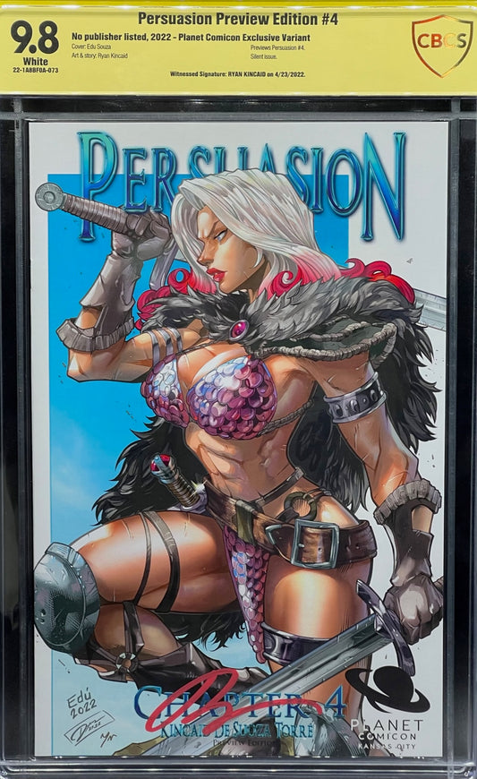 Persuasion Preview Edition #4 Planet Comicon Exclusive Variant CBCS 9.8 Yellow Label Ryan Kincaid