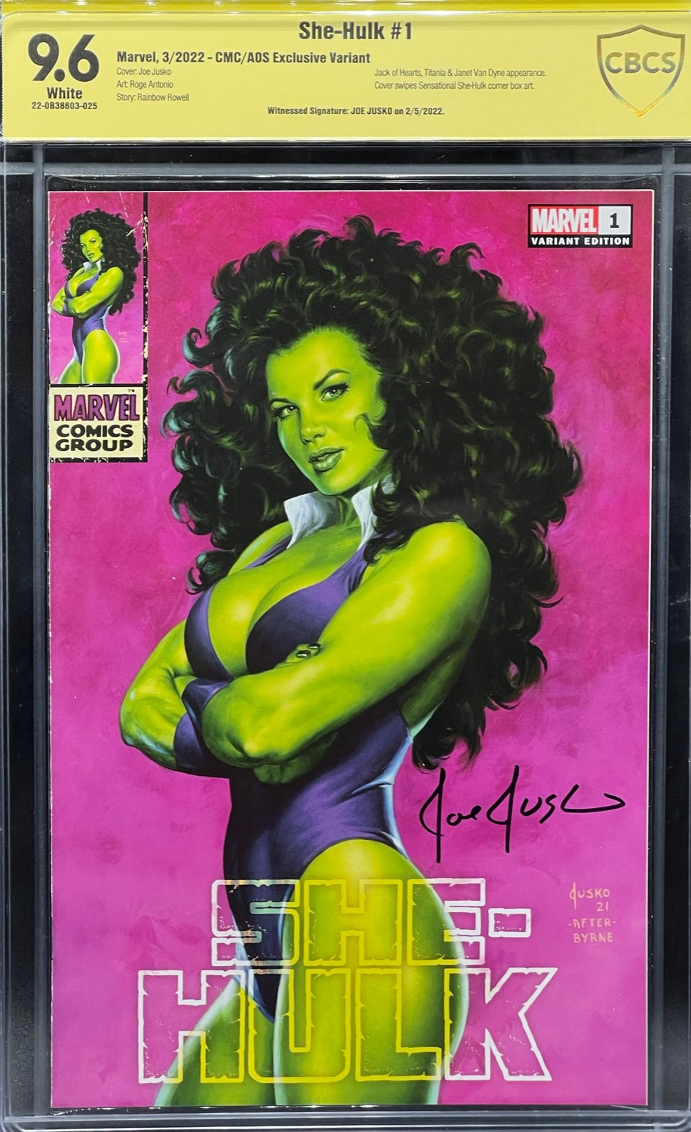 She-Hulk #1 Clan McDonald/AOS Exclusive Variant CBCS 9.6 Yellow Label Joe Jusko