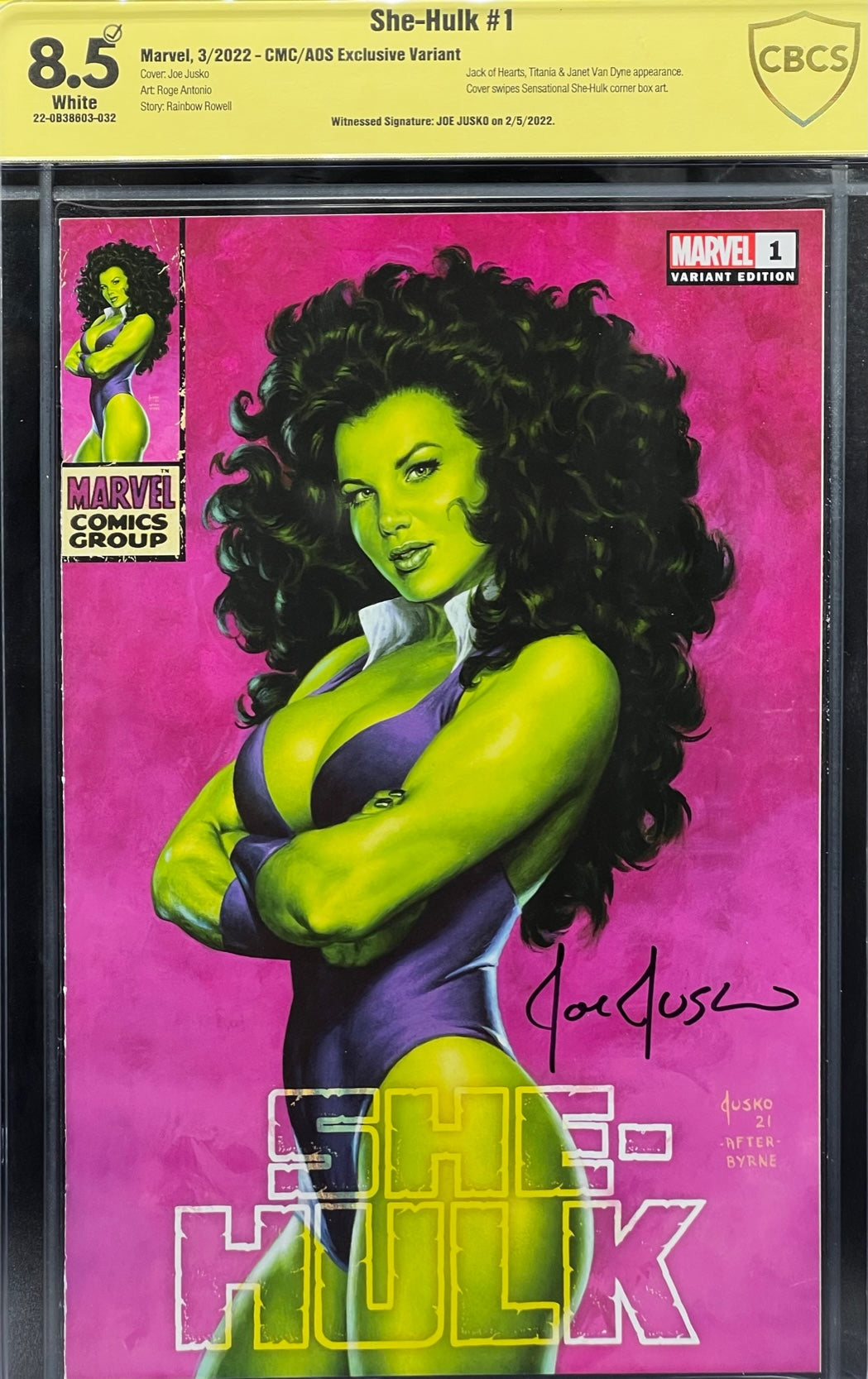 She-Hulk #1 Clan McDonald/AOS Exclusive Variant CBCS 8.5 Yellow Label Joe Jusko