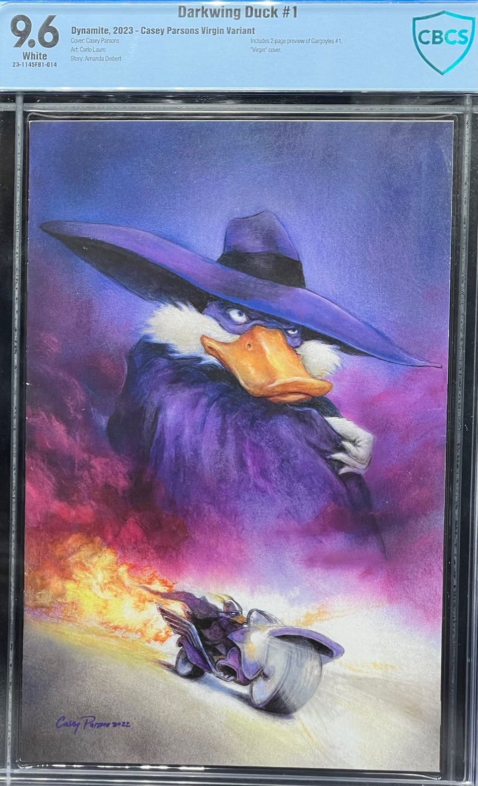 Darkwing Duck #1 Casey Parsons Virgin Variant CBCS 9.6 Blue Label