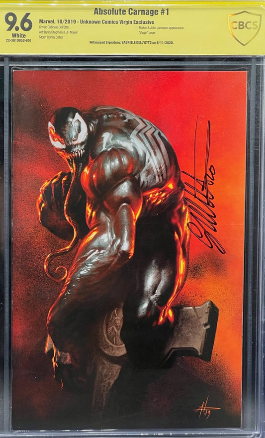 Absolute Carnage #1 Unknown Comics Virgin Exclusive CBCS 9.6 Yellow Label Gabriele Dell'Otto