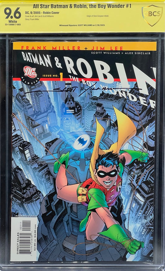 All Star Batman & Robin, the Boy Wonder #1 Robin Cover CBCS 9.6 Yellow Label Scott Williams