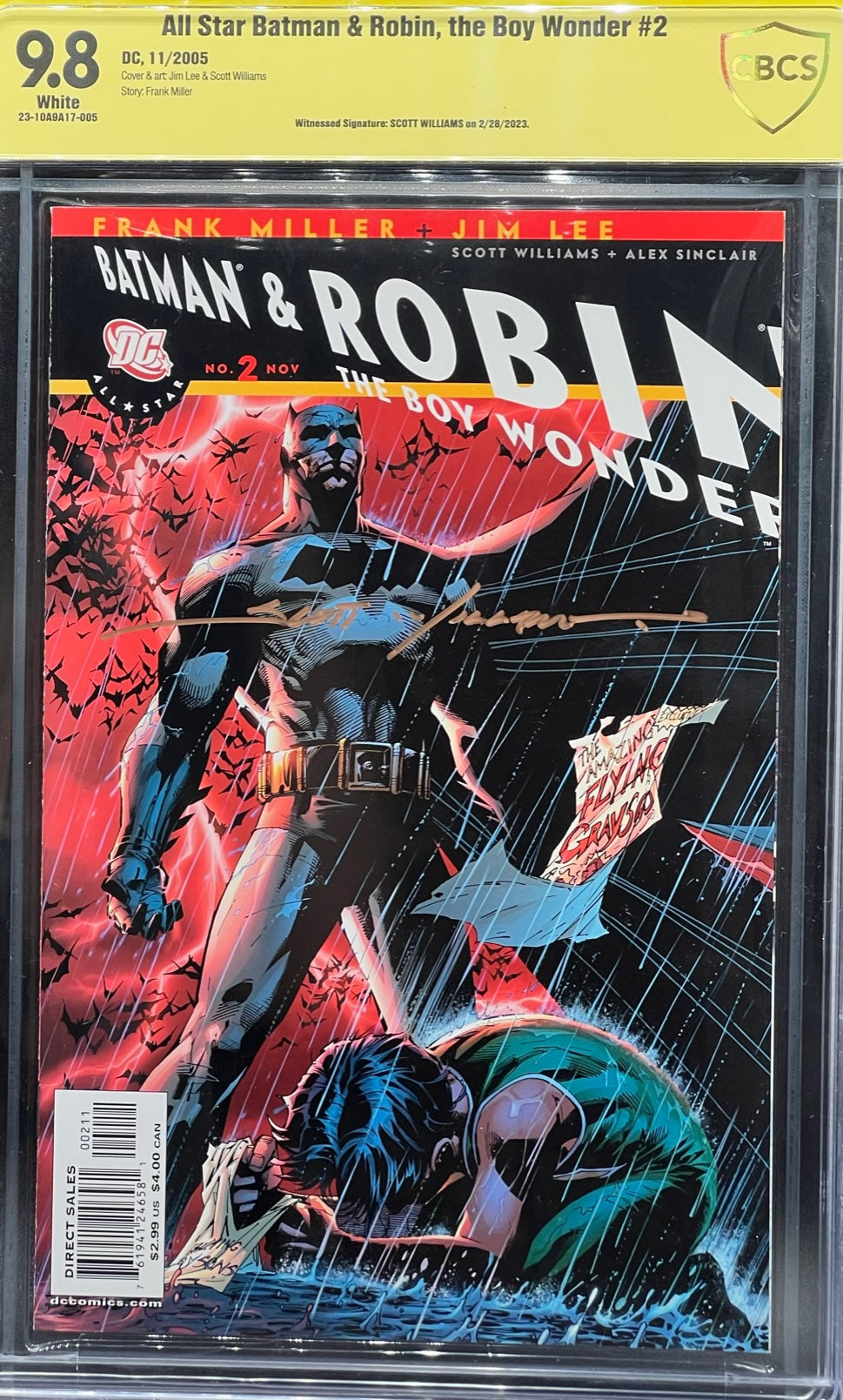 All Star Batman & Robin, the Boy Wonder #2 CBCS 9.8 Yellow Label Scott Williams