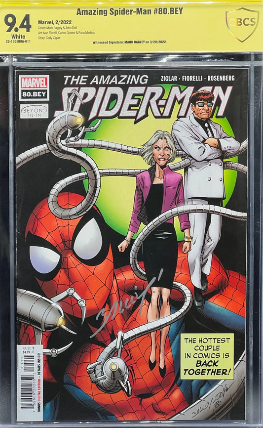 Amazing Spider-Man #80.BEY CBCS 9.4 Yellow Label Mark Bagley