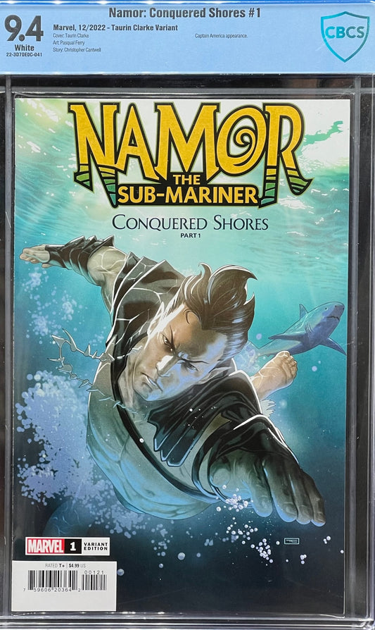 Namor: Conquered Shores #1 Taurin Clarke Variant CBCS 9.4 Blue Label