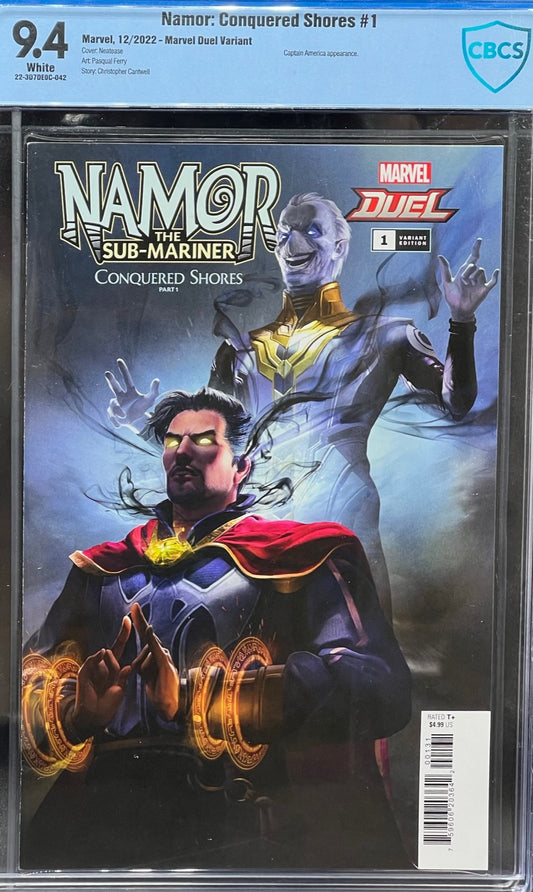 Namor: Conquered Shores #1 Marvel Duel Variant CBCS 9.4 Blue Label