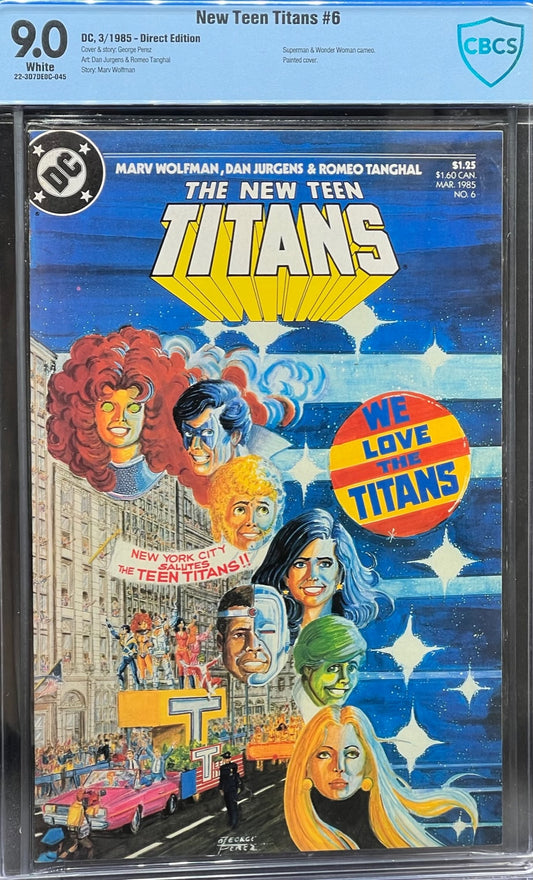 New Teen Titans #6 CBCS 9.0 Blue Label