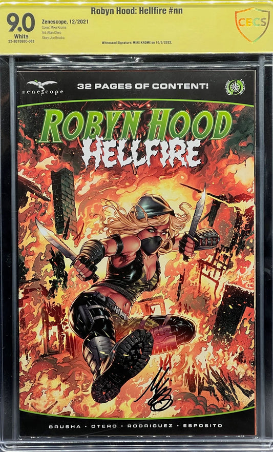 Robyn Hood: Hellfire #nn CBCS 9.0 Yellow Label Mike Krome