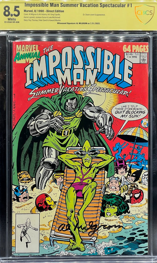 Impossible Man Summer Vacation Spectacular #1 (1990) CBCS 8.5 Yellow Label Al Milgrom