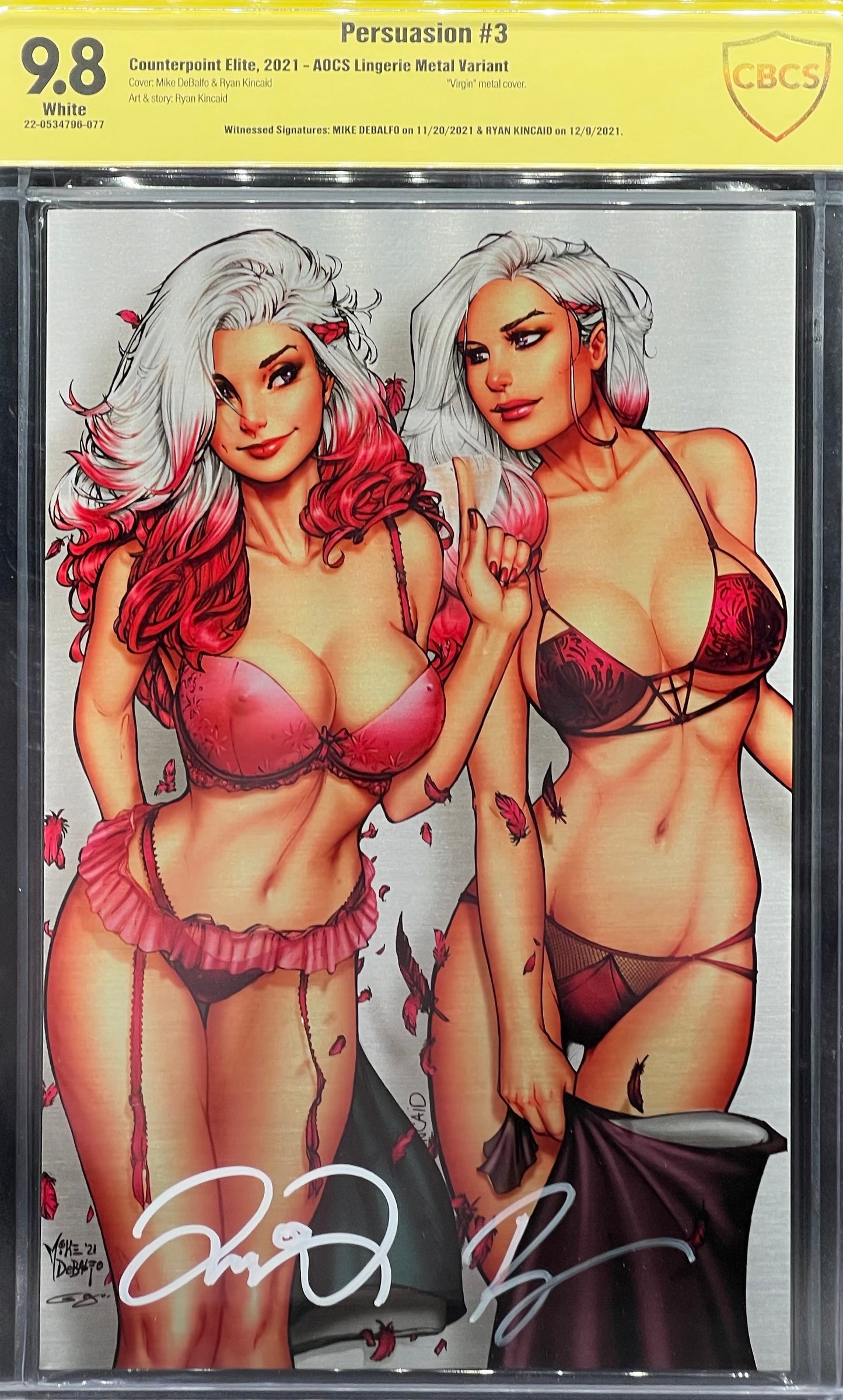 Persuasion #3 AOCS Lingerie Metal Variant CBCS 9.8 Yellow Label ~ DUAL SIGNED!