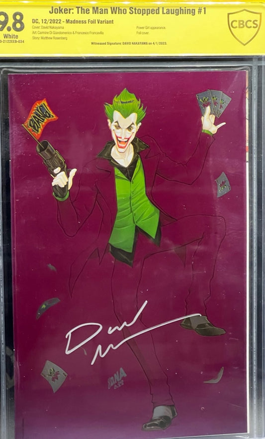 Joker: The Man Who Stopped Laughing #1 Madness Foil Variant CBCS 9.8 Yellow Label DNA