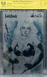 Lady Death: Diabolical Harvest #1 Kincaid Vigilant Metallic Ed./File Copy CBCS 9.8 Yellow Label ~ DUAL SIGNED!
