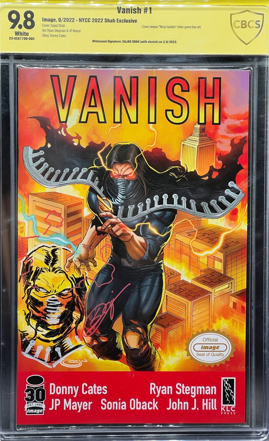 Vanish #1 NYCC 2022 Shah Exclusive CBCS 9.8 Yellow Label