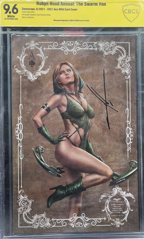 Robyn Hood Annual: The Swarm #nn 2021 Ace Wild Card Cover CBCS 9.6 Yellow Label Carla Cohen