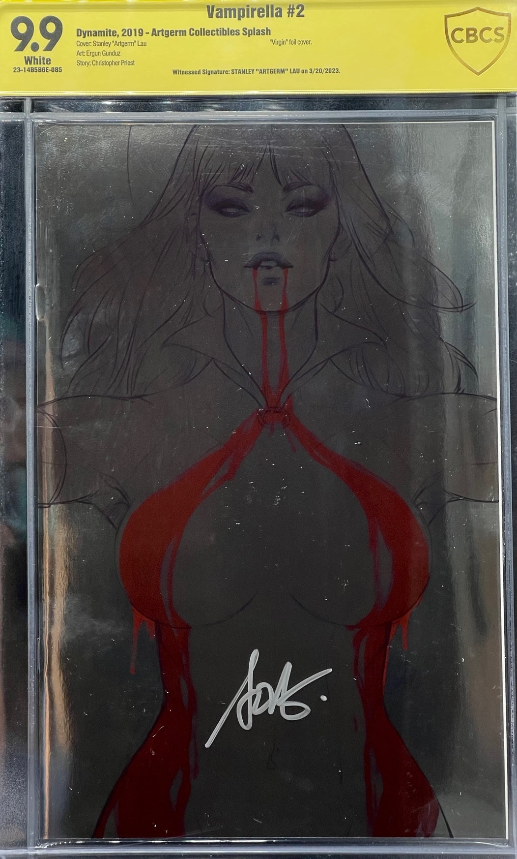 Vampirella #2 Artgerm Collectibles Splash CBCS 9.9 Yellow Label