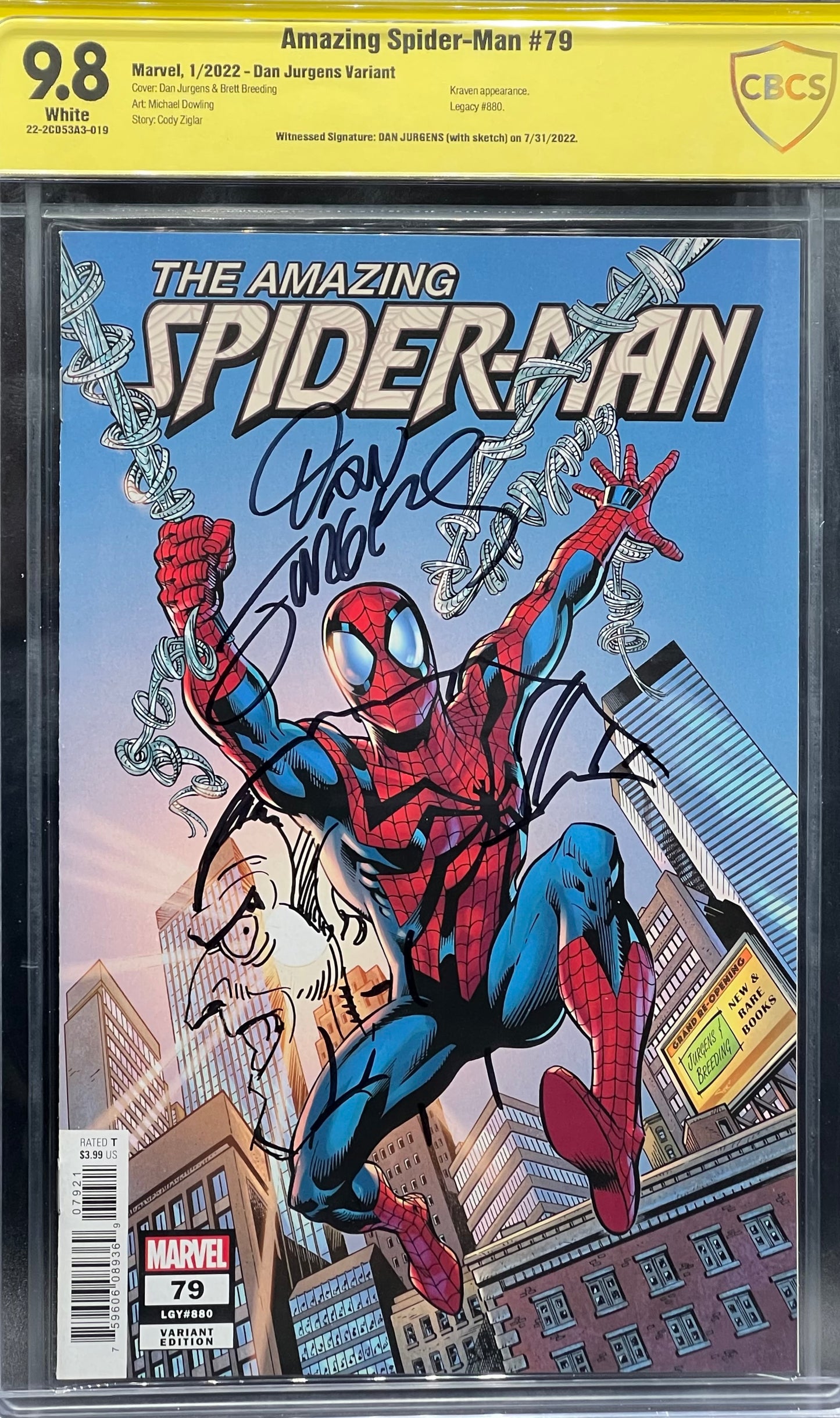 Amazing Spider-Man #79 Dan Jurgens Variant CBCS 9.8 Yellow Label ~ REMARKED!