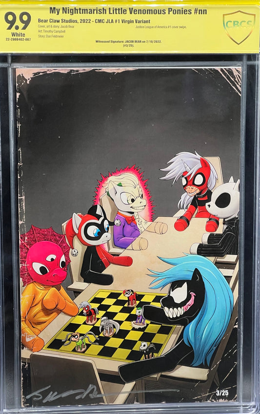 My Nightmarish Little Venomous Ponies #nn CMC JLA #1 Virgin Variant CBCS 9.9 Yellow Label Jacob Bear