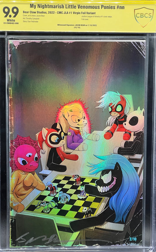 My Nightmarish Little Venomous Ponies #nn CMC JLA #1 Virgin Foil Variant CBCS 9.9 Yellow Label Jacob Bear