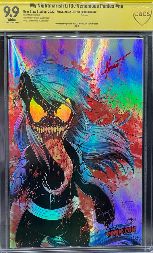 My Nightmarish Little Venomous Ponies #nn NYCC 2022 CE Foil Exclusive AP CBCS 9.9 Yellow Label Marat Mychaels