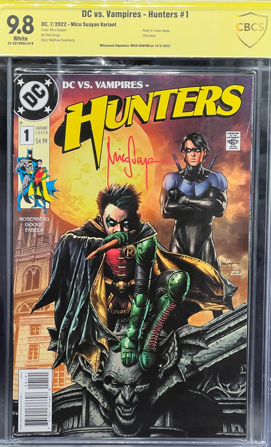 DC vs. Vampires - Hunters #1 Mico Suayan Variant CBCS 9.8 Yellow Label