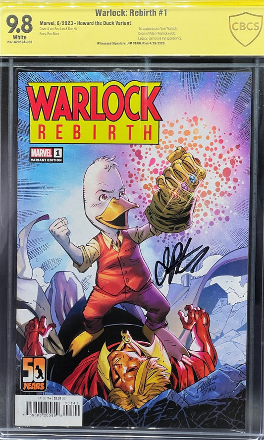 Warlock: Rebirth #1 Howard the Duck Variant CBCS 9.8 Yellow Label Jim Starlin