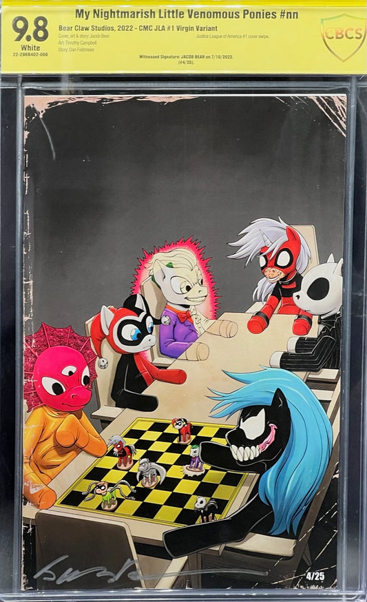 My Nightmarish Little Venomous Ponies #nn CMC JLA #1 Virgin Variant CBCS 9.8 Yellow Label Jacob Bear