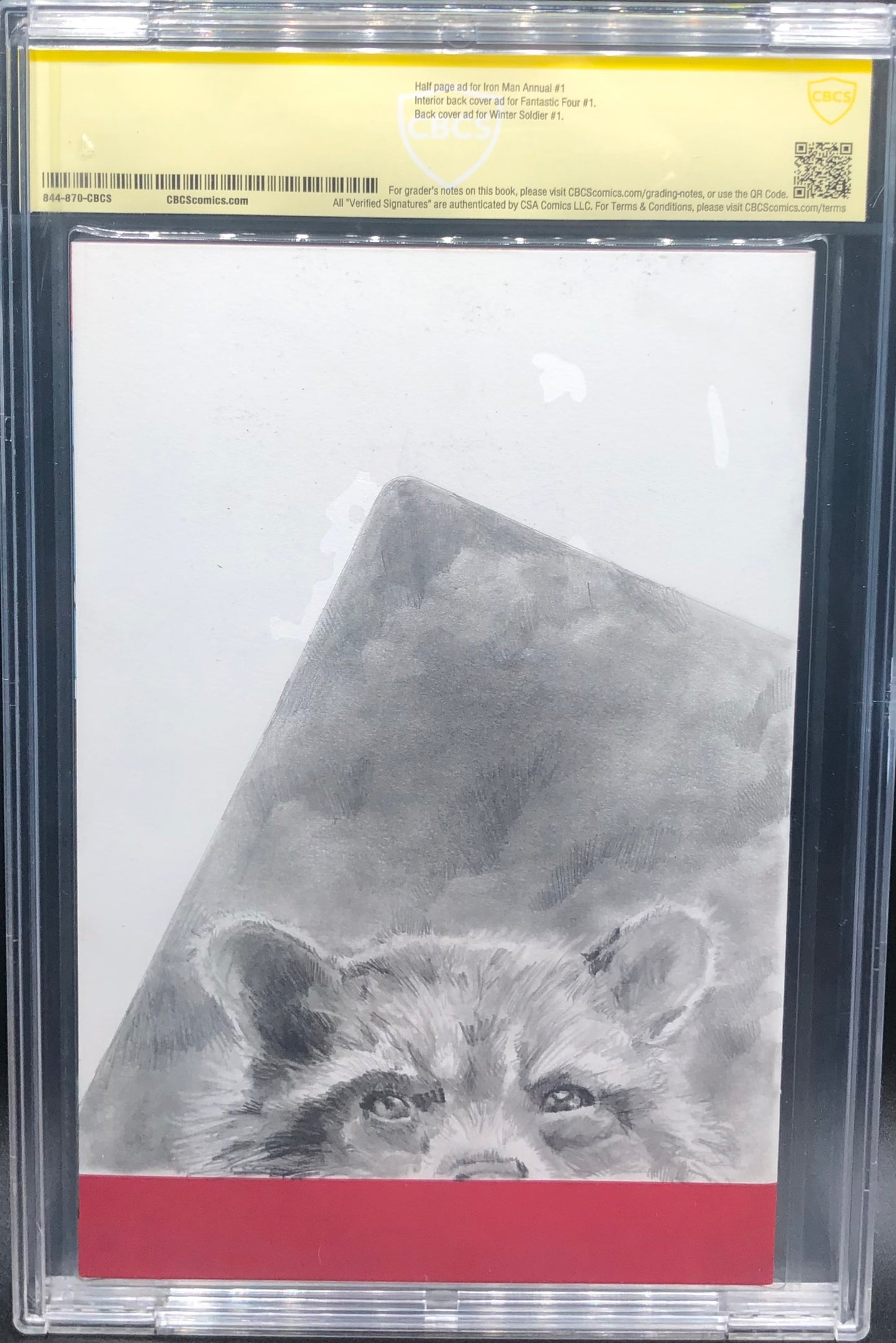 Guardians of the Galaxy #11 Wrap-around Sketch Cover CBCS ART Grade Yellow Label Jay Fife