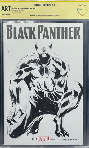Black Panther #1 Keron Grant Sketch Cover CBCS ART Grade