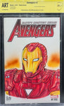 Avengers #1 Josh Lyman Sketch Cover CBCS ART Grade