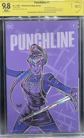 Punchline #1 Tana Ford Sketch Cover CBCS 9.8 Yellow Label