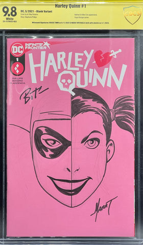 Harley Quinn #1 Half & Half Sketch Cover by Bruce Timm & Marat Mychaels CBCS 9.8 Yellow Label