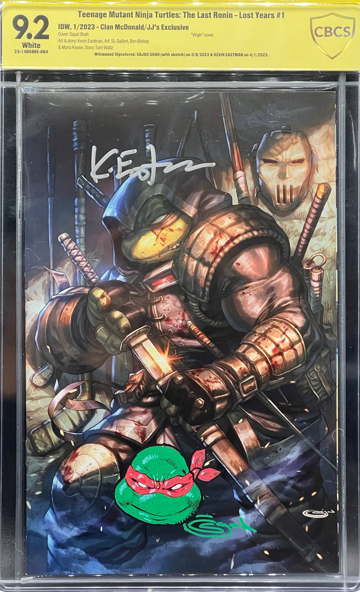 Teenage Mutant Ninja Turtles: The Last Ronin - Lost Years #1 Clan McDonald/JJ's Exclusive CBCS 9.2 Yellow Label Sajad Shah & Kevin Eastman