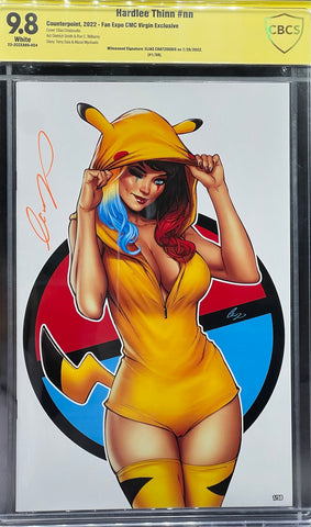 Hardlee Thinn Fan Expo CMC Pikachu Exclusive #1 SET of 4 Variants CBCS 9.8 YELLOW LABELS