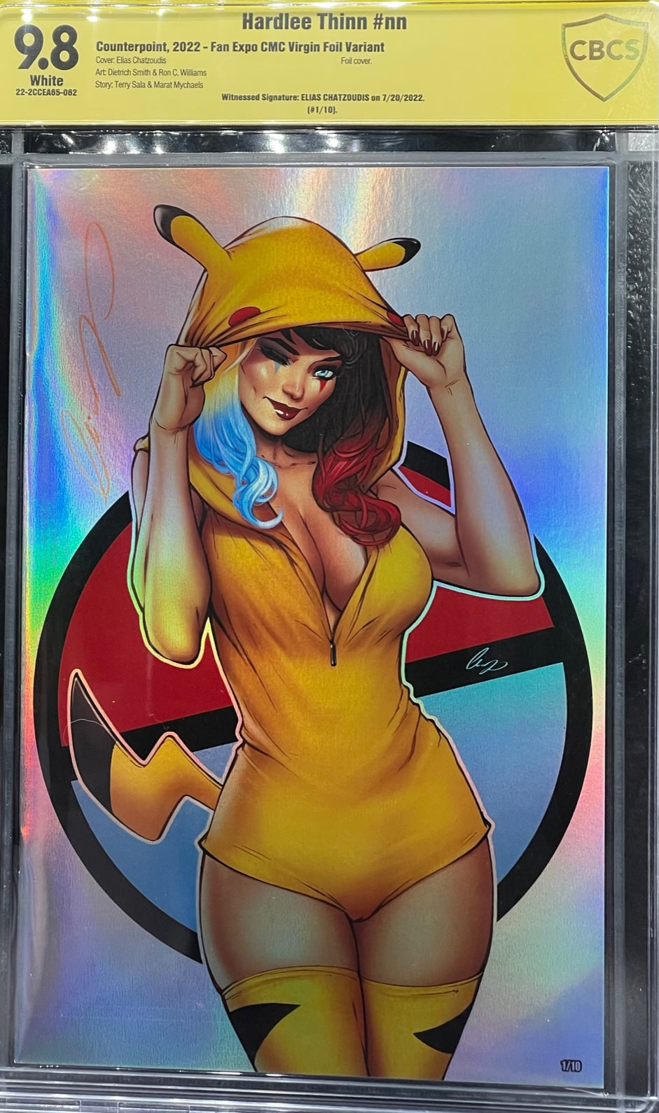 Hardlee Thinn Fan Expo CMC Pikachu Exclusive #1 SET of 4 Variants CBCS 9.8 YELLOW LABELS