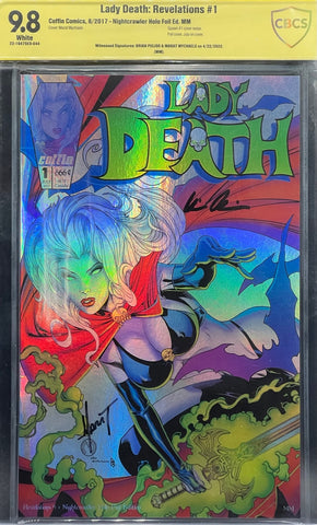 Lady Death: Revelations #1 Nightcrawler Holo Foil Ed. MM CBCS 9.8 Yellow Label Brian Pulido & Marat Mychaels