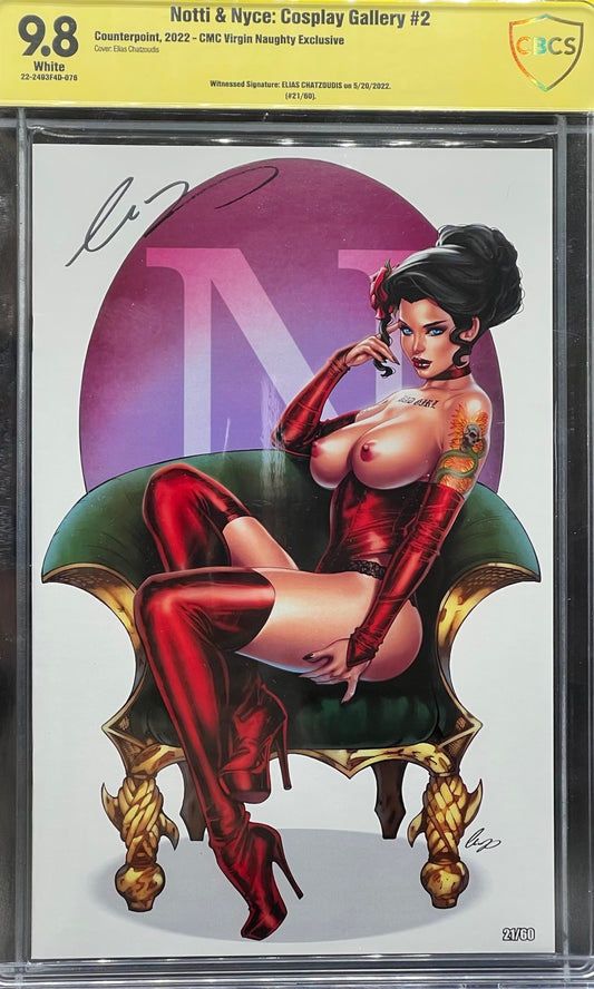 Notti & Nyce: Cosplay Gallery #2 CMC Virgin Naughty Exclusive CBCS 9.8 Yellow Label Elias Chatzoudis