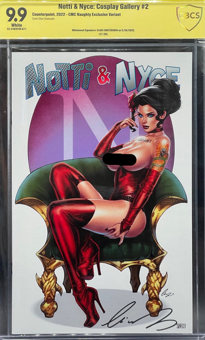 Notti & Nyce: Cosplay Gallery #2 CMC Naughty Exclusive Variant CBCS 9.9 Yellow Label Elias Chatzoudis