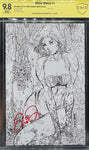 White Widow #1 Mike DeBalfo B&W Variant CBCS 9.8 Yellow Label