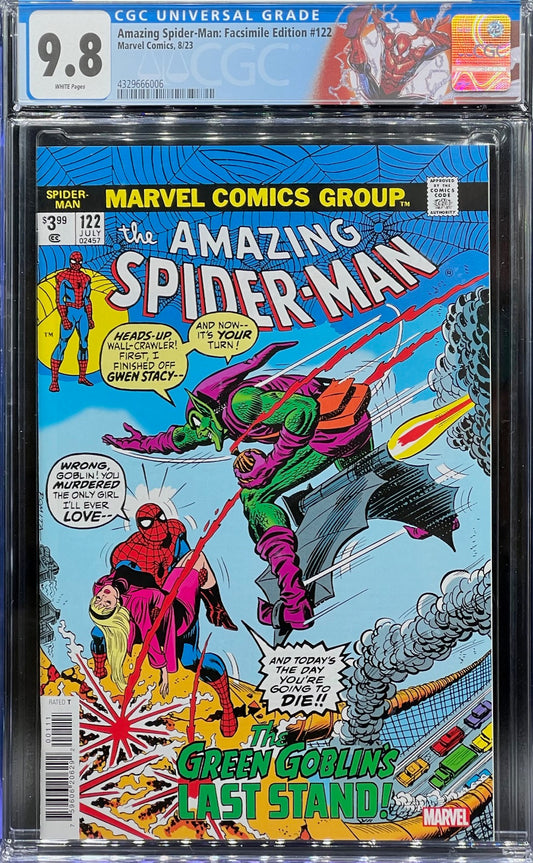 Amazing Spider-Man: Facsimile Edition #122 CGC 9.8 Universal Label