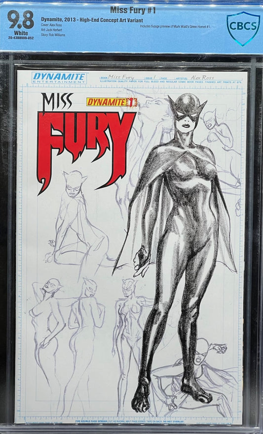 Miss Fury #1 High-End Concept Art Variant CBCS 9.8 Blue Label