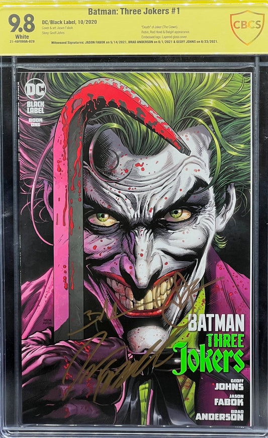 Batman: Three Jokers #1 CBCS 9.8 Yellow Label ~ TRIPLE SIGNED!