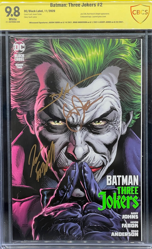 Batman: Three Jokers #2 CBCS 9.8 Yellow Label ~ TRIPLE SIGNED!