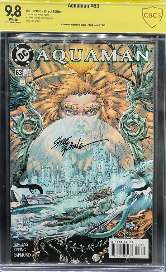 Aquaman #63 (2000) CBCS 9.8 Yellow Label Steve Epting