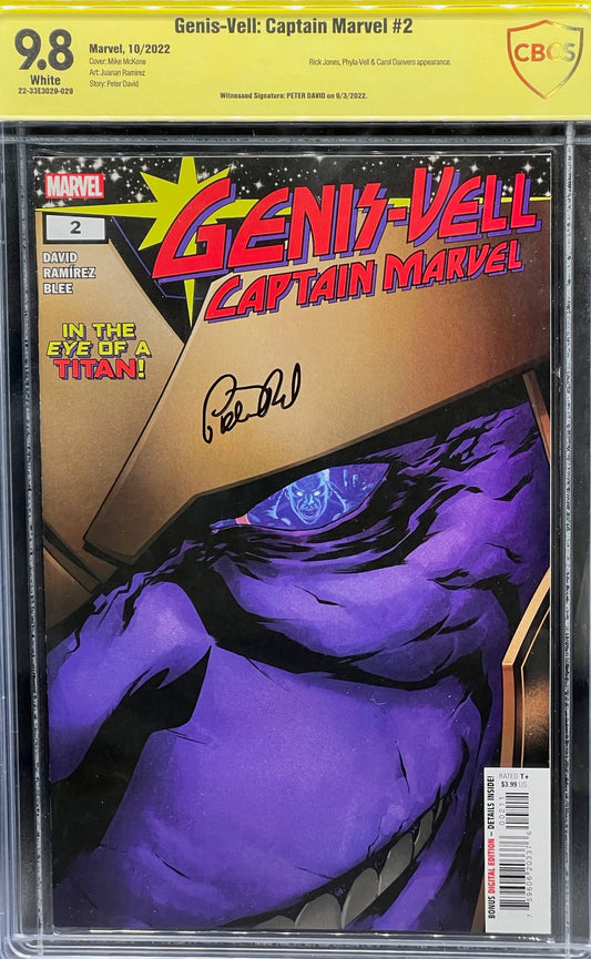 Genis-Vell: Captain Marvel #2 CBCS 9.8 Yellow Label Peter David