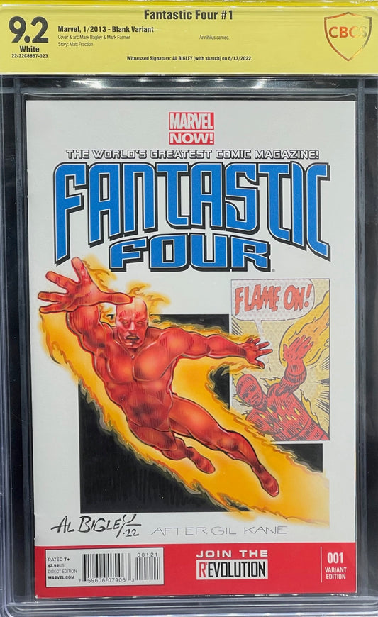 Fantastic Four #1 Printed Blank Cover CBCS 9.2 Yellow Label Al Bigley
