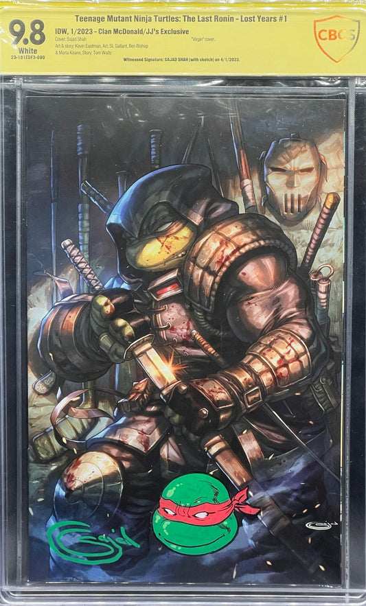 Teenage Mutant Ninja Turtles: The Last Ronin - Lost Years #1 Clan McDonald/JJ's Exclusive CBCS 9.8 Yellow Label Sajad Shah ~ REMARKED!