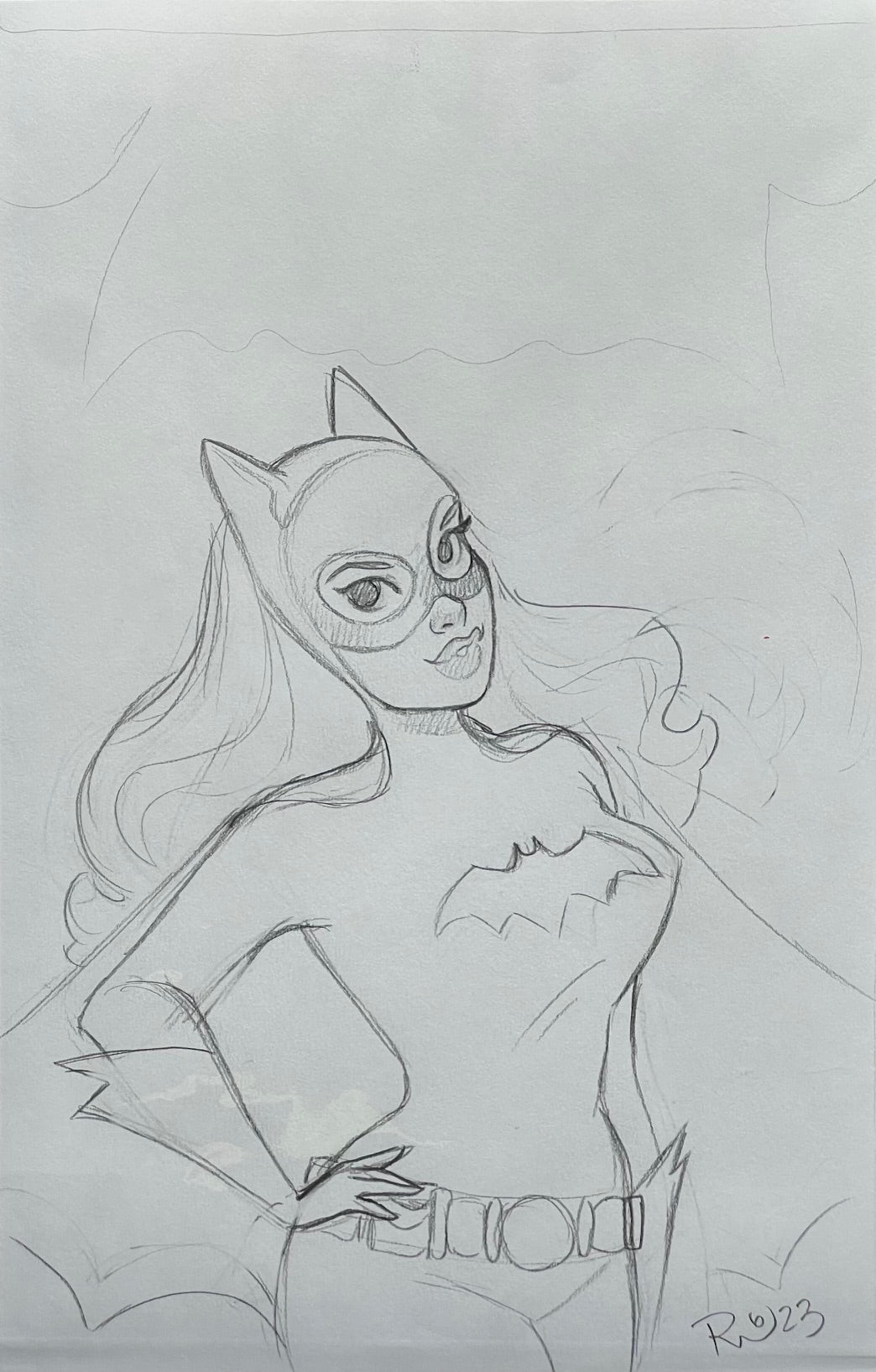 Batman #357 Becca Whitaker Batgirl Sketch Cover CBCS 9.8 Yellow Label
