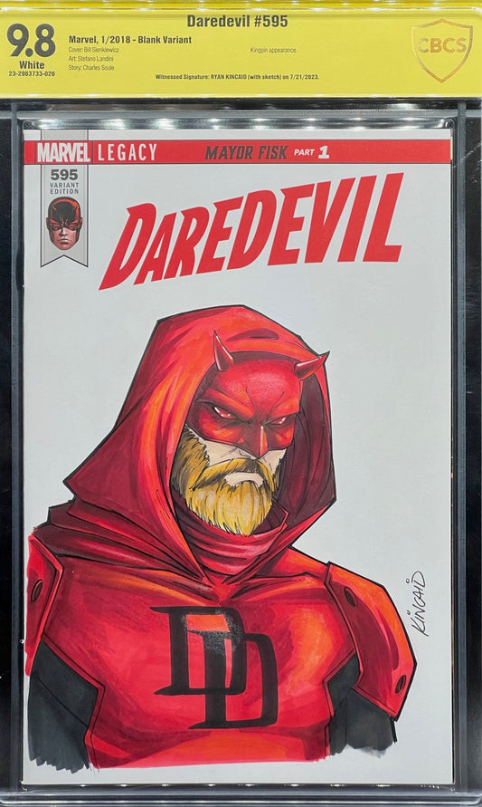 Daredevil #595 Ryan Kincaid Sketch Cover CBCS 9.8 Yellow Label