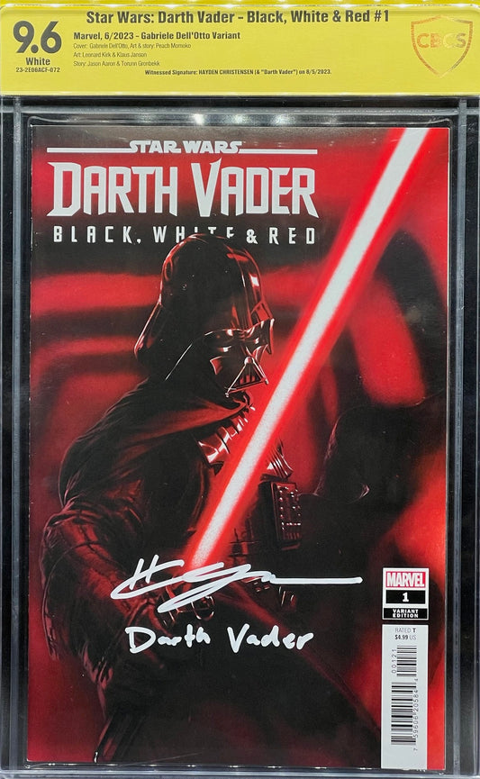 Star Wars: Darth Vader - Black, White & Red #1 Gabriele Dell'Otto Variant CBCS 9.6 Yellow Label Hayden Christensen